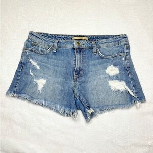Joe's Jeans Blue Distressed Jean Shorts size 30